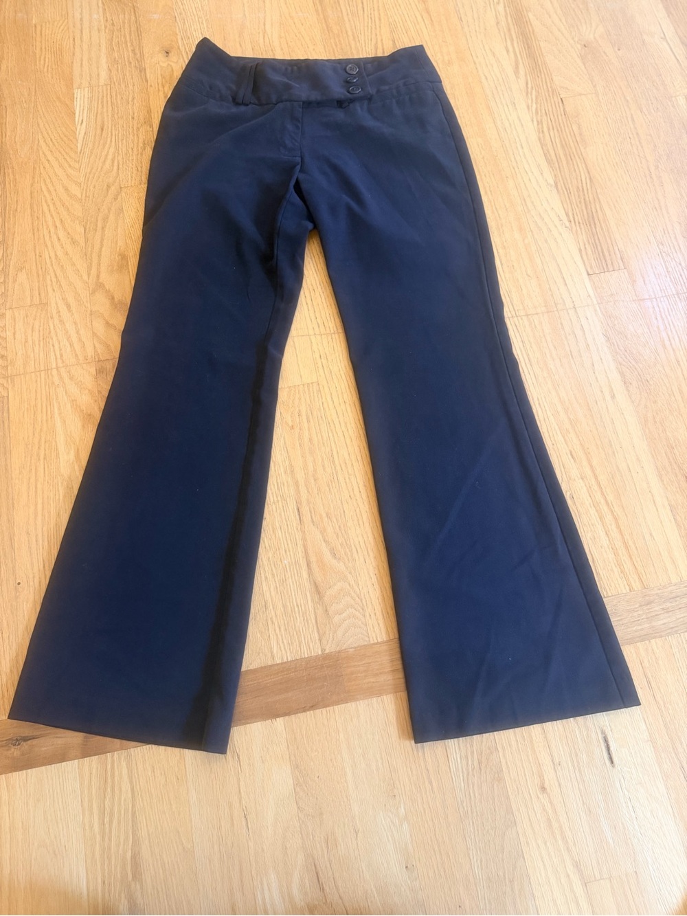 Ladies Juniors Size "7 Star City" Tall Black Flared Dress Pants GUC